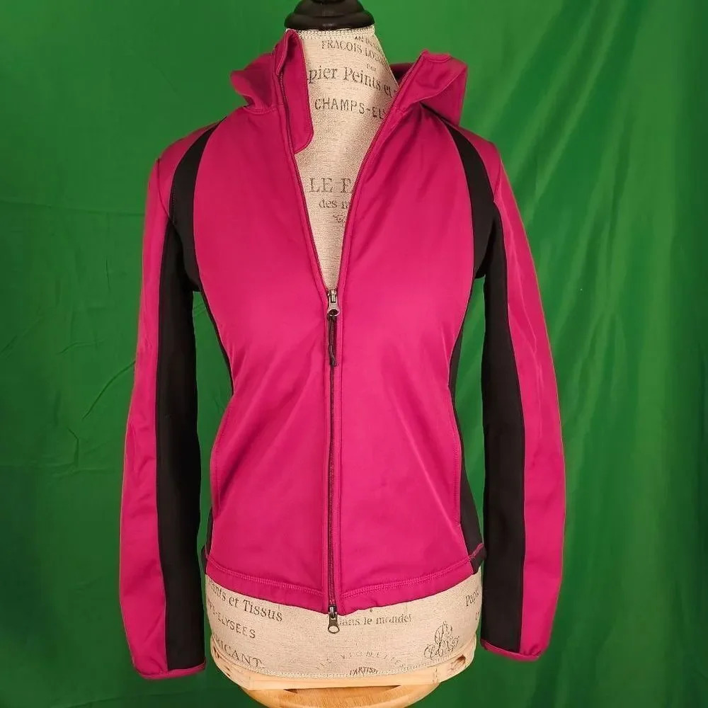 Champion Womens Pink Black Full‎ Zip Jacket XS